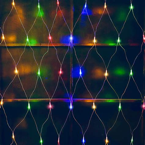 Rosnek Christmas Led Net Mesh Lights Outdoor Curtain Hanging Fairy