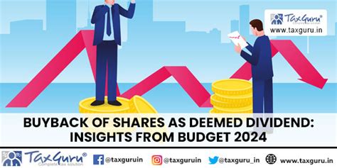 Buyback Of Shares As Deemed Dividend Insights From Budget 2024