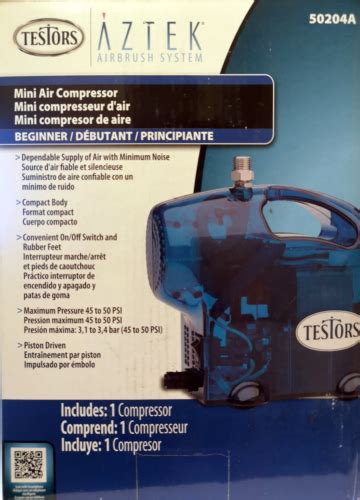 Testors Aztek Airbrush Systems Mini Air Compressor 50204A For Sale