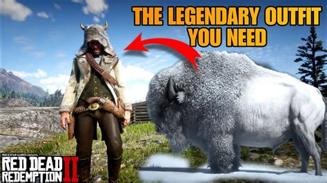 THE LEGENDARY WHITE BISON RARE ITEM IN RDR2 HAT AND COAT Rhood2630