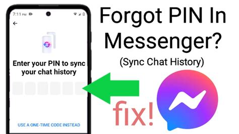 Enter Your Pin To Sync Your Chat History Forgot Pin In Messenger To