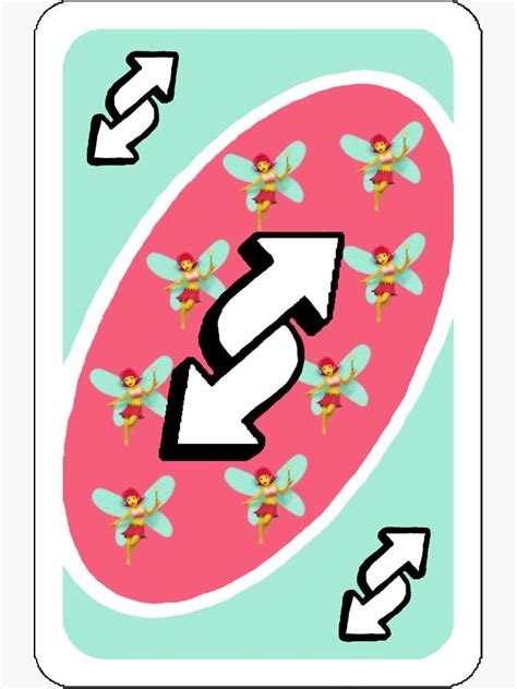 Fairy Uno Reverse Card Sticker By Juliaj1207 Cards Uno Cards Custom