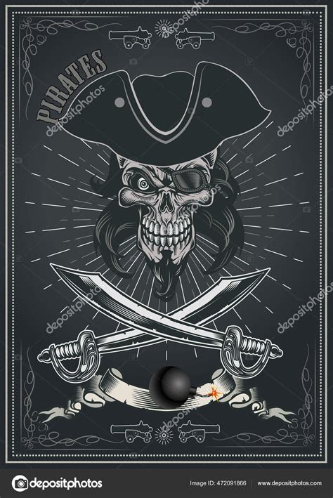 Jolly Roger Pirate Skull Stock Vector Image by ©eugeneharnam #472091866