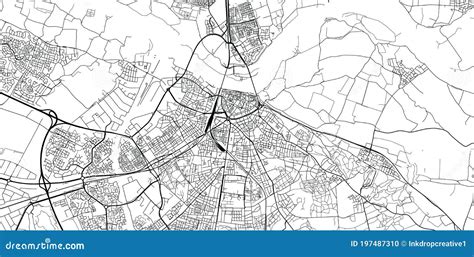 Urban Vector City Map Of Nijmegen The Netherlands Stock Vector