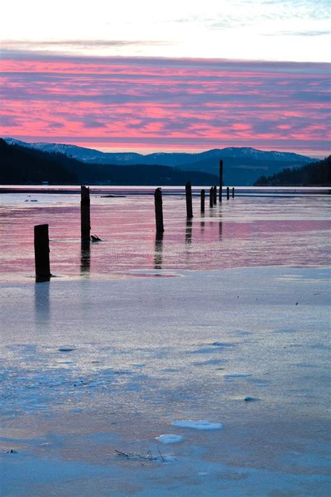 Winter on Lake Coeur D Alene. Stock Photo - Image of cold, outside ...