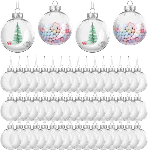 Amazon ANVAVO 50 Pieces 3 15 Inch Christmas Round Clear Plastic