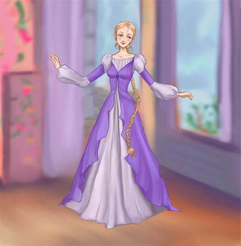 barbie as rapunzel purple dress | Anime dress, Dress sketches, Barbie ...