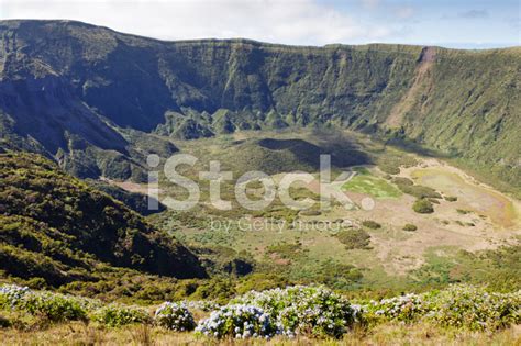 Inside Of Caldeira Volcano In Faial, Azores Stock Photo | Royalty-Free ...