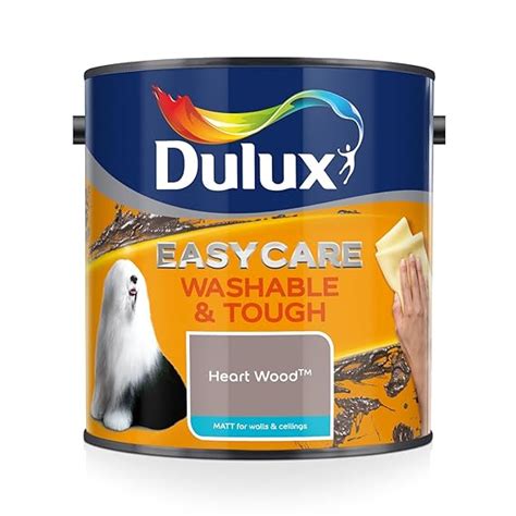 Dulux Easycare Washable And Tough Matt Emulsion Paint For Walls And Ceilings Heart Wood 2 5l