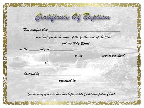 Baptism Certificate Templates - Kaza.psstech.co - Free Printable Baptism Certificate | Free ...