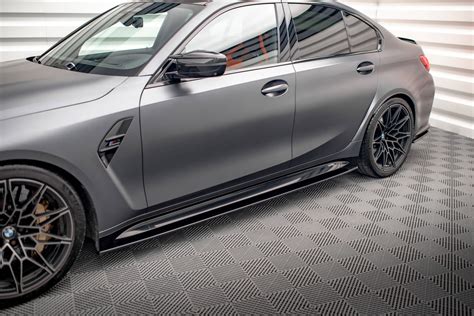 Side Skirts Diffusers V 1 Bmw M3 Sedan Touring G80 G81 Gloss Black Our Offer Bmw Seria