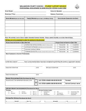 Fillable Online Stipend Form Sss Fax Email Print Pdffiller