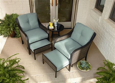 Garden Oasis Nichols 5pc Mixed Media Seating With Pull Out Ottomans