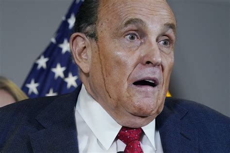 Rudy Giuliani Sweating With Hair Dye Leak: Photos