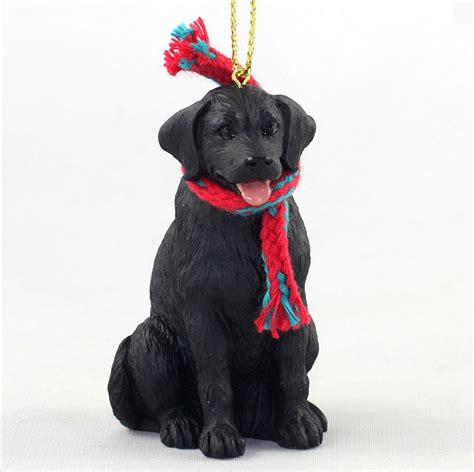 Black Labrador Christmas Scarf Ornament