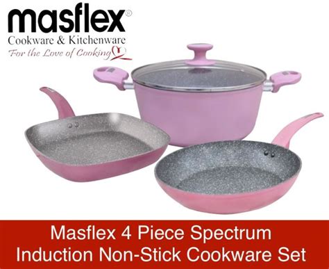 Masflex Pink Cookware Spectrum Induction Non Stick Set Original