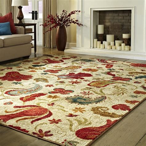 Andover Mills Virginia Beige/Red Area Rug & Reviews | Wayfair