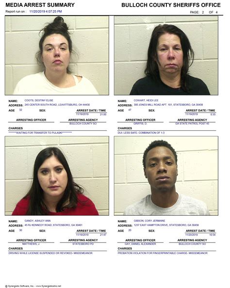 11/20/2019 Booking Report for Bulloch County - AllOnGeorgia