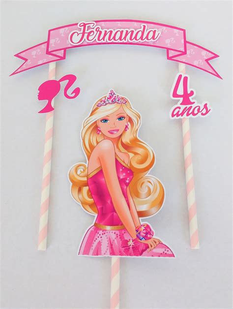 Topo De Bolo Barbie Para Imprimir