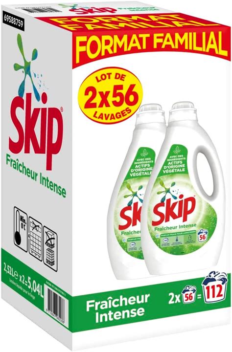 SKIP Lessive liquide Fraicheur Intense x112 Résultat Idéal sur les