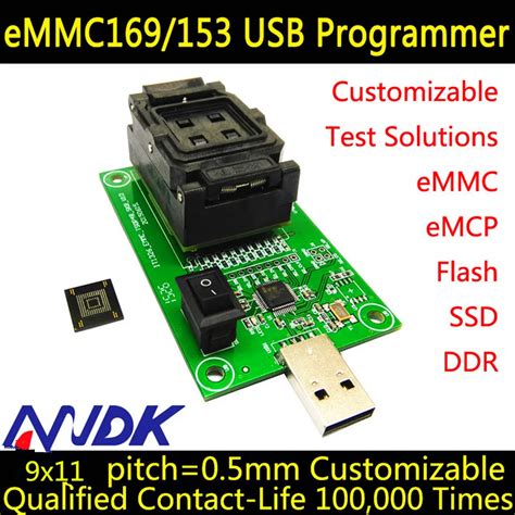 Emmc Socket With Usb Size X Mm Emmc Programmer Apply To