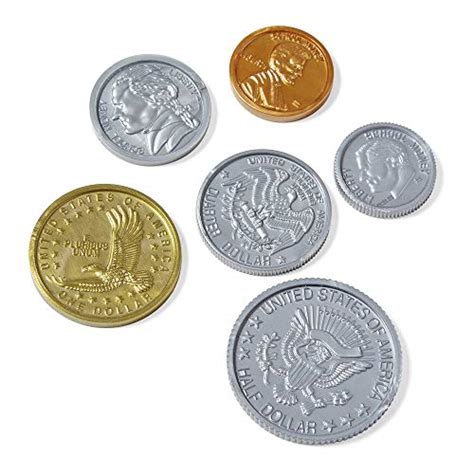 hand2mind Fake Money Coin Classroom Set, Detailed Fake Coins, Prop ...