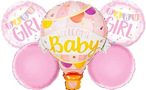 Bubbletrouble In Welcome Baby Foil Balloon Set For Baby Shower