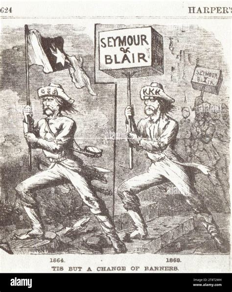 Cartoon From 1868 Tis But A Change In Banners This Frank Bellew