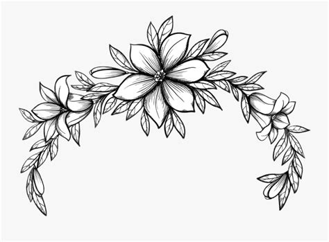 crown flower drawing images  flower site