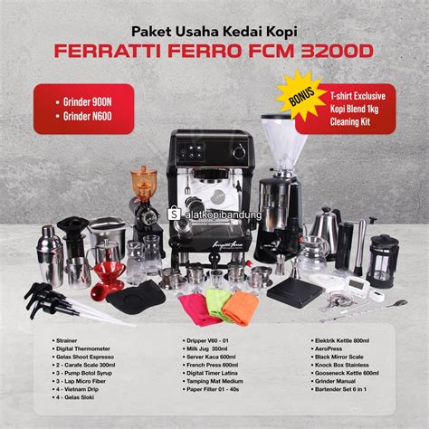 Jual Paket Alat Kedai Kopi Mesin Ferratti Ferro Fcm D Grinder