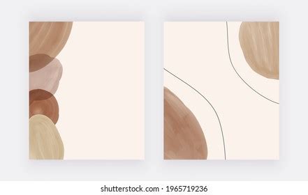 Boho Abstract Backgrounds Nude Brown Watercolor Stock Vector Royalty Free 1965719236