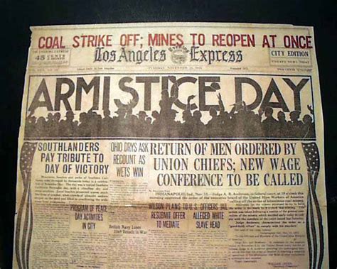 1ST ARMISTICE DAY World War I Treaty Signing First Anniversary 1919 ...