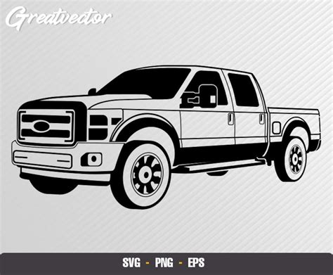 F250 Super Duty F 150 Vector F150 Pickup Car Vector Car Digital Car Svg