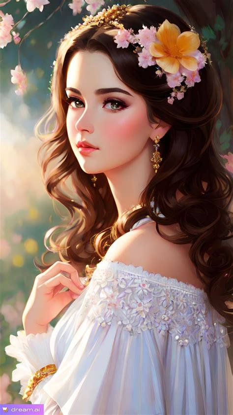 New Dp Aradia Romantic Girl Digital Portrait Art Papillion Sarah