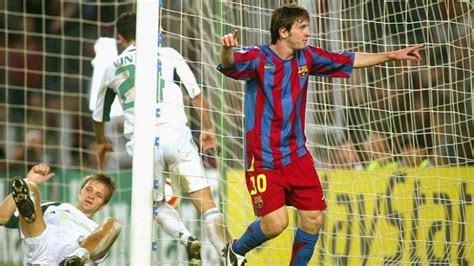 Messi Comemora Anos Do Primeiro Gol Pela Champions League Espn