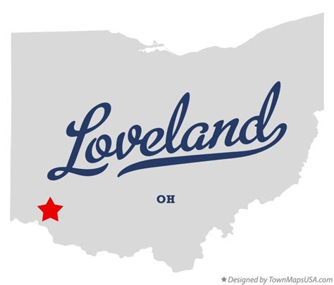 Map of Loveland, OH, Ohio