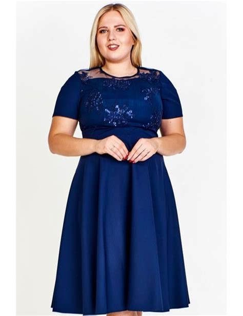 Syntetyczny Obraz Elegancka Sukienka Sukienki Plus Size Abzlocal Mx Pl