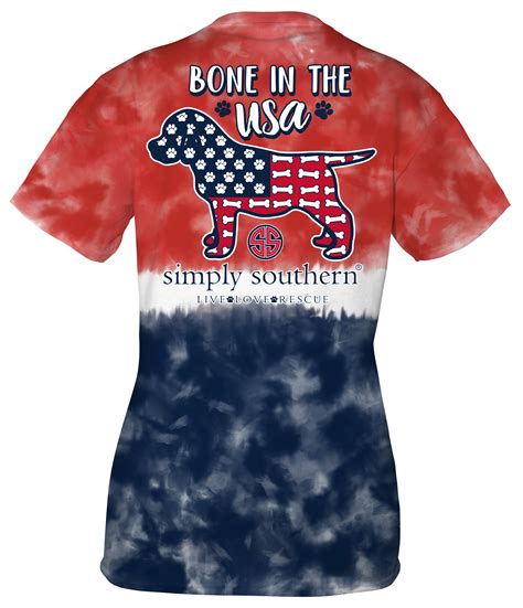 Simply Southern Preppy Bone In The Usa Tie Dye T Shirt Simplycutetees