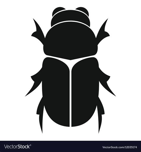 Chafer Beetle Icon Simple Style Royalty Free Vector Image