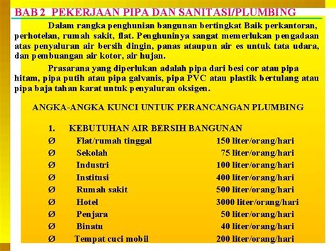 Bab Pekerjaan Pipa Dan Sanitasiplumbing Dalam Rangka