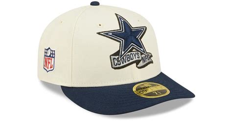 KTZ Cream, Navy Dallas Cowboys 2022 Sideline Low Profile 59fifty Fitted Hat in Blue for Men | Lyst