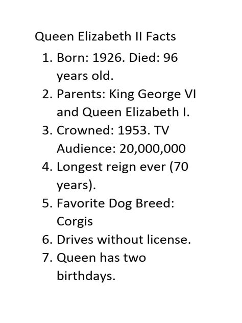 Queen Elizabeth II Facts | PDF