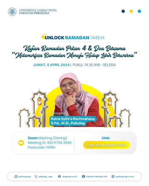 Kajian Ramadan Pekan Keempat Dan Doa Bersama Metamorfosa Ramadan