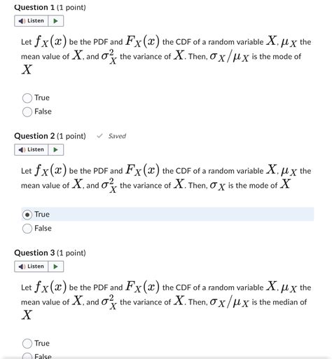 Solved Let Fxx Be The Pdf And Fxx The Cdf Of A Random