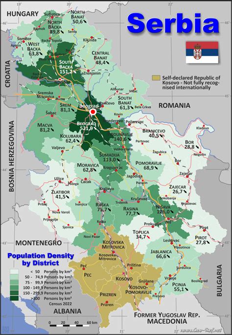 Serbia Country Data Links And Map By Administrative Structure