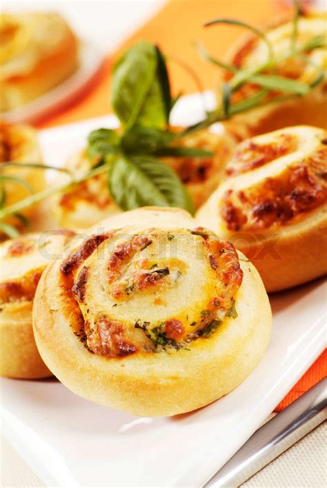 Puff Pastry Swirls With Herb Filling Stock Image Colourbox