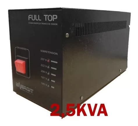 Estabilizador De Tension 2 5kva Energit Full Top Negro Envío gratis