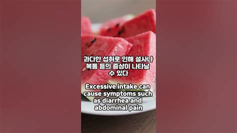 수박의 효능과 부작용 Effects And Side Effects Of Watermelon 한손건강 독or약