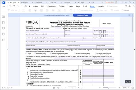 Irs Form X Fill It To Amend Your Income Tax Return 5600 Hot Sex Picture