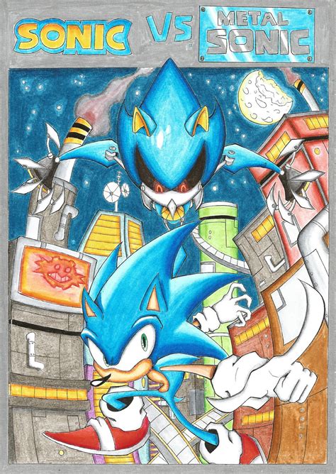 Sonic vs Metal Sonic colored by Gojira19 on DeviantArt